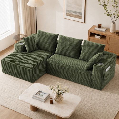 Corduroy modular couch - corduroy,