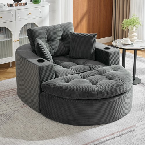 Round chaise lounge - lounge, sofa